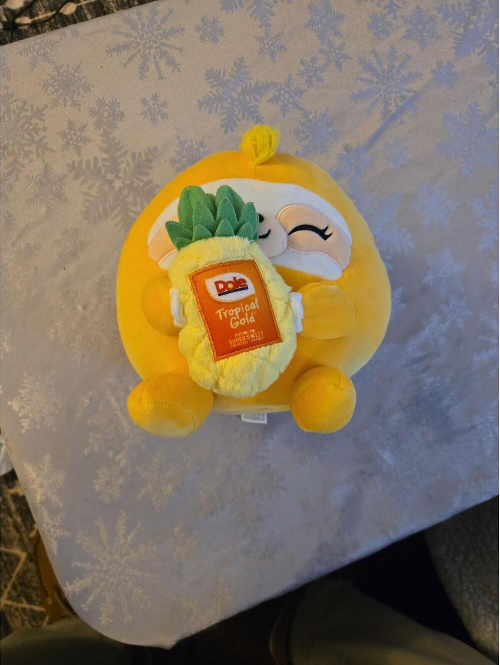 Dole Tropical Gold Sloth Plush Squishmallow-Style Stuffed Animal - Picture 2 of 5